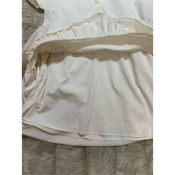 THML Womens Collared Short Sleeve Cream Dress Medium - Picture 5 of 10